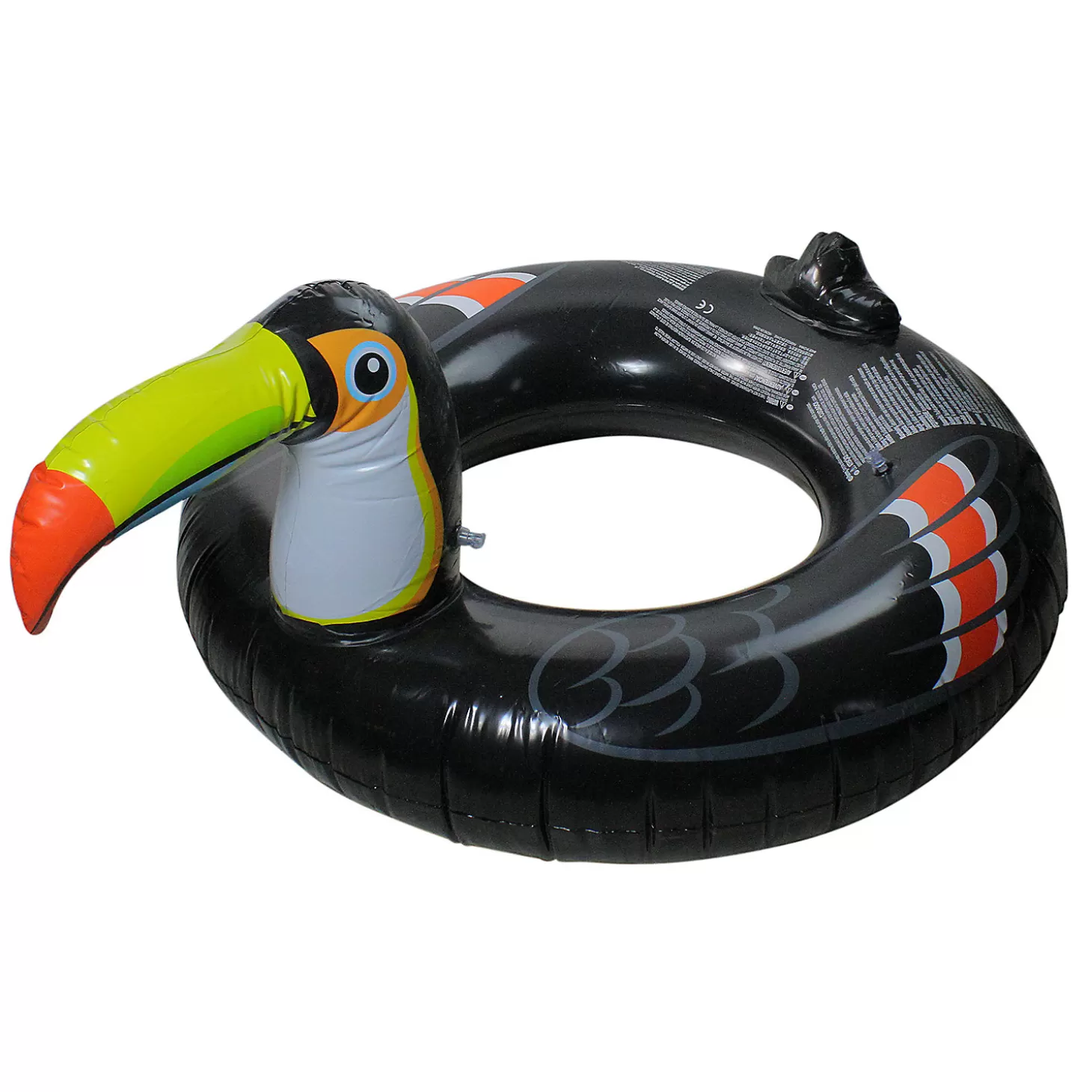 Hot Pool Central 52" Inflatable Black And Yellow Giant Toucan Pool Ring Float Water Toys