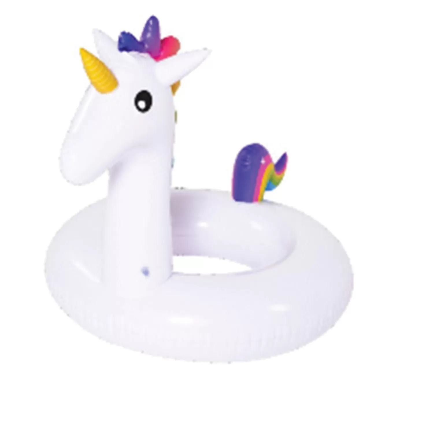 Fashion Pool Central 58" Rainbow Unicorn Inflatable Swimming Pool Ring Water Toys