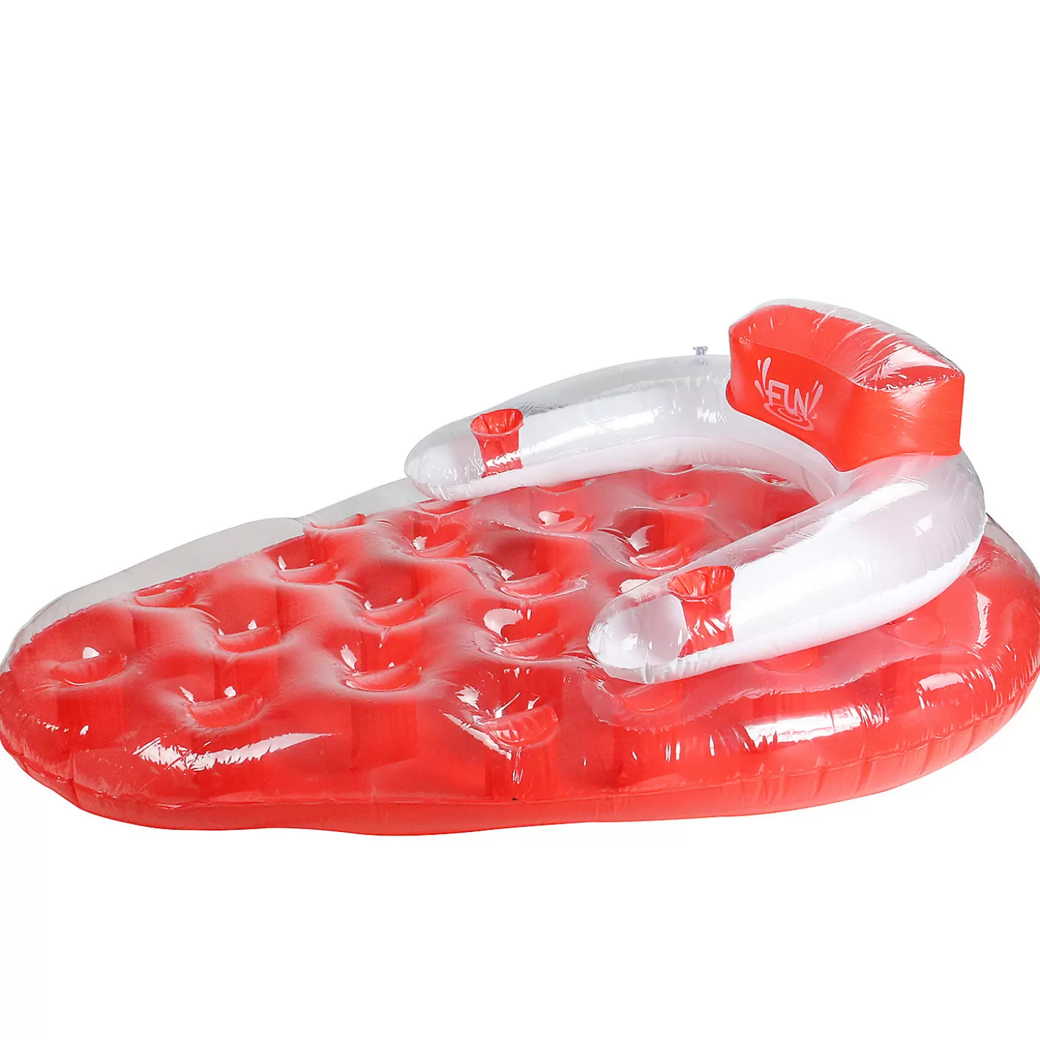 Shop Pool Central 65'' Red And White Inflatable Strawberry Pool Water Lounge Float Water Toys