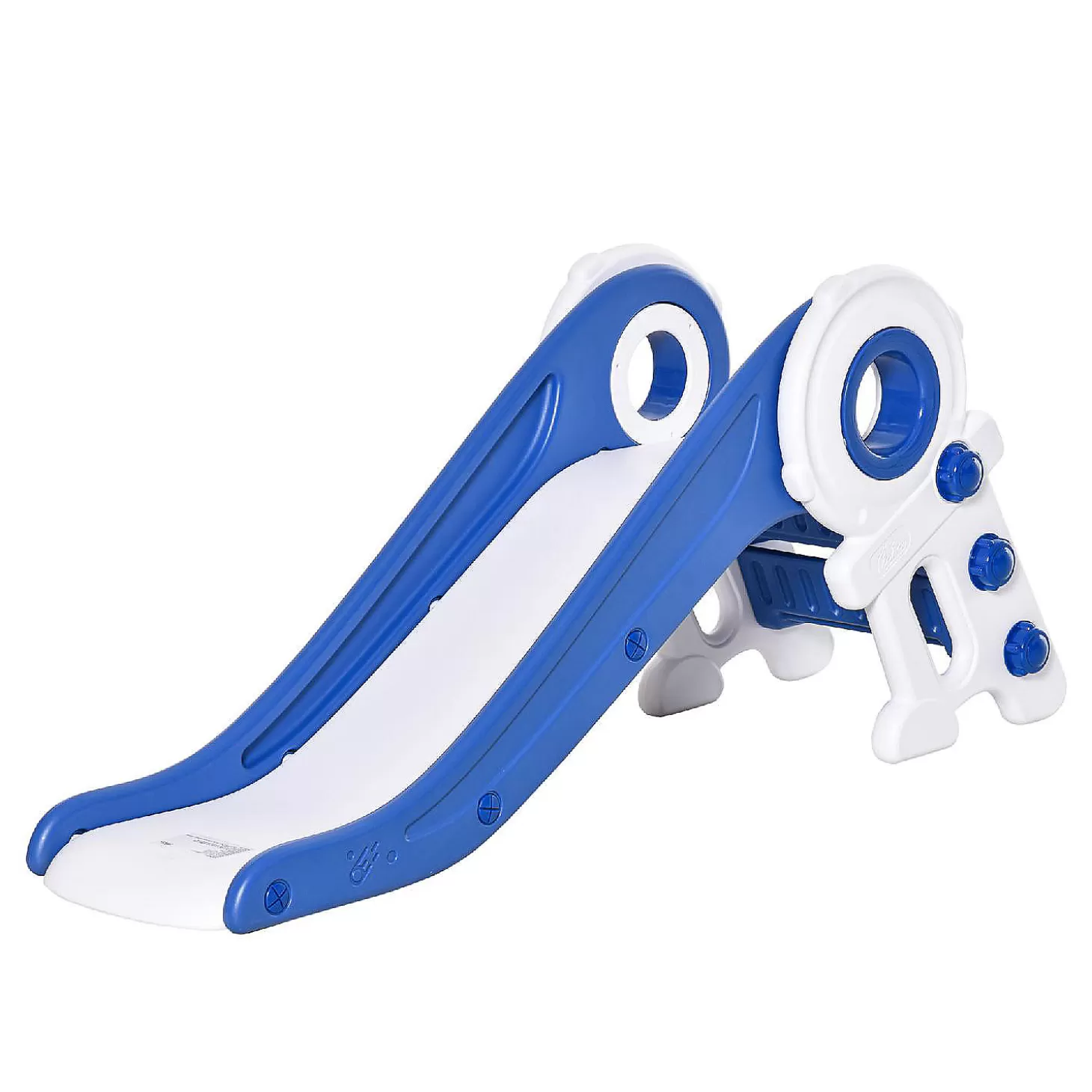 Flash Sale Qaba Folding Kids Slide Activity Freestanding Climber For Ages 1 3 Years Indoor And Outdoor Exercise Playset Toy Center With Cartoon Astronaut Shape Blue Water Toys