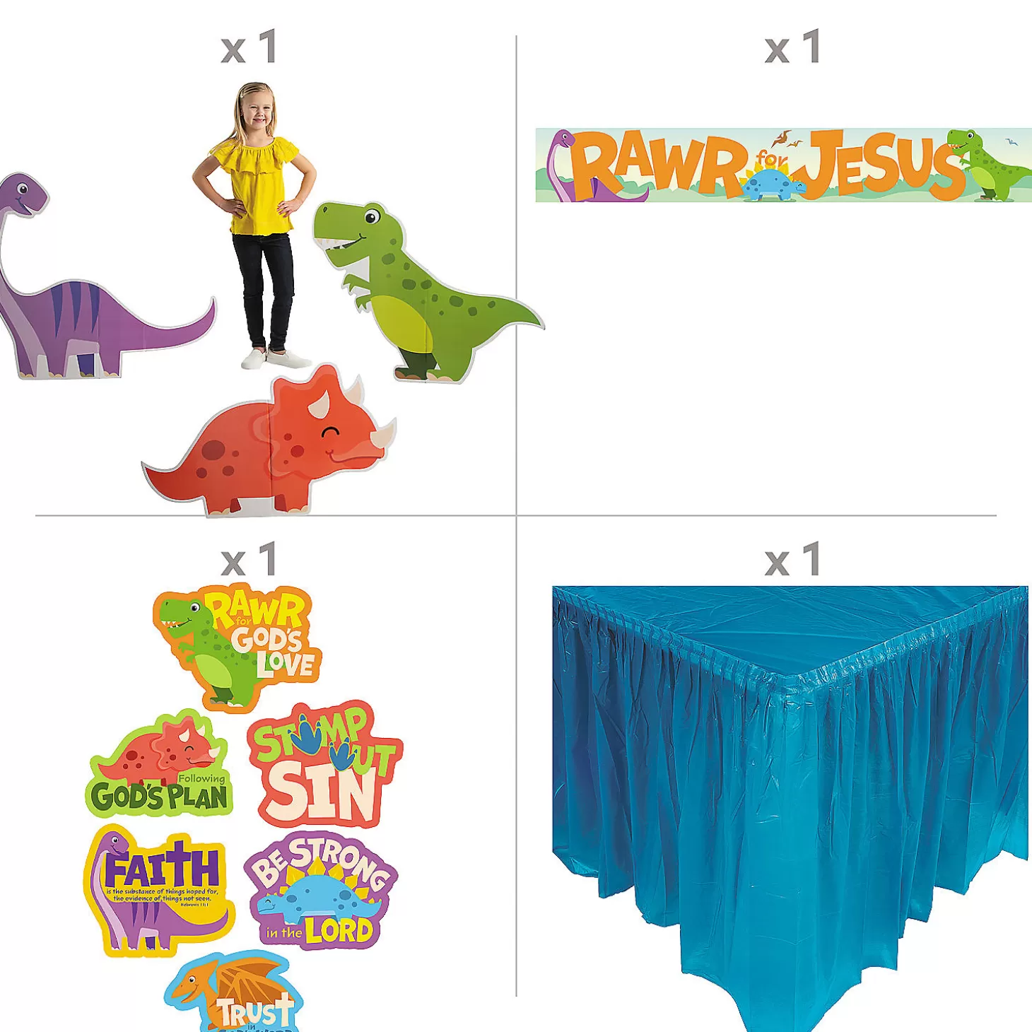 Cheap Religious Dinosaur Trunk-Or-Treat Decorating Kit - 11 Pc. Halloween Fun Kits