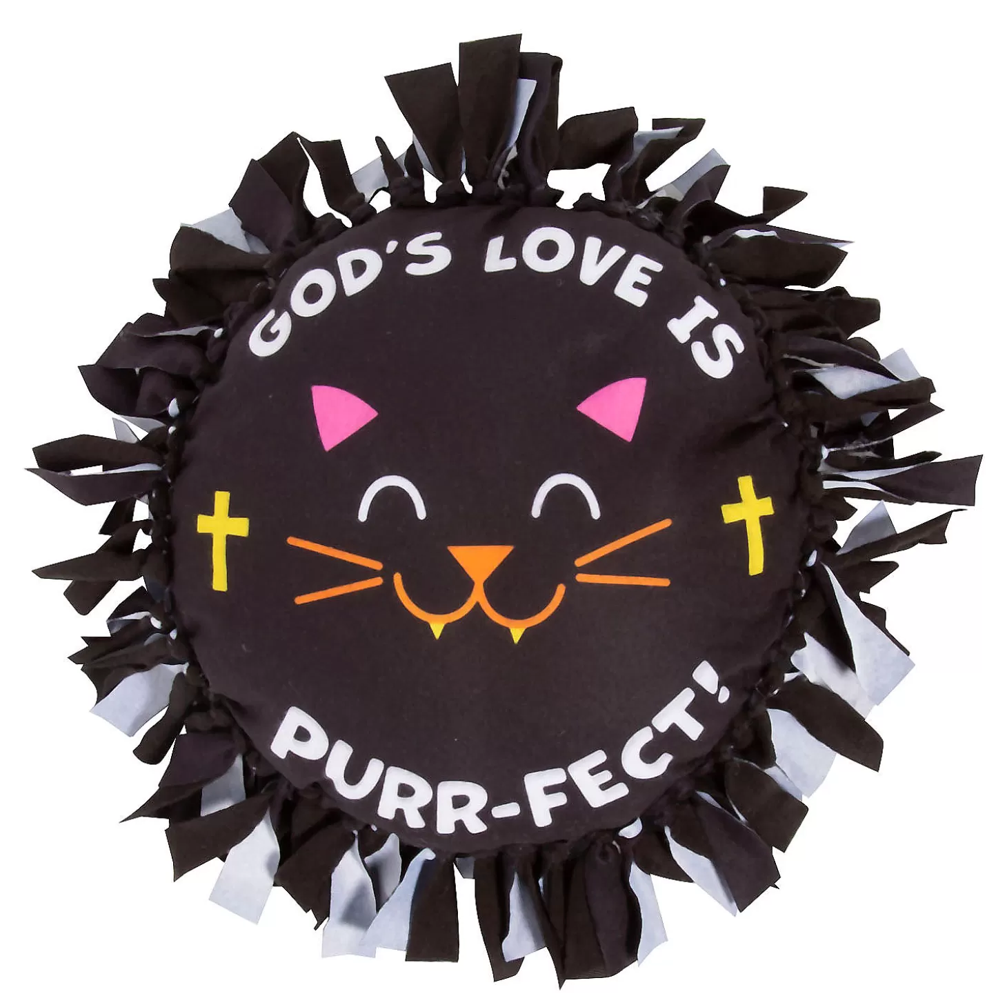 Flash Sale Religious Halloween Cat Fleece Tied Pillow Craft Kit - Makes 6 Religious Halloween
