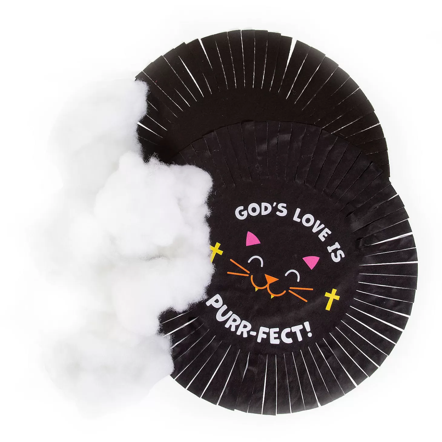 Flash Sale Religious Halloween Cat Fleece Tied Pillow Craft Kit - Makes 6 Religious Halloween