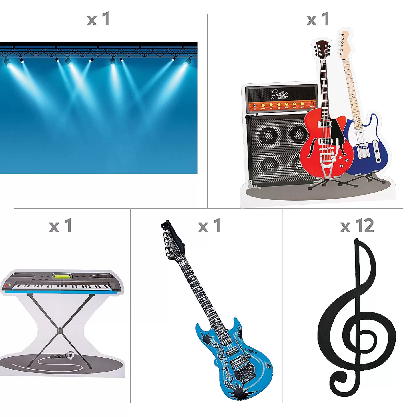Online Rock Star Trunk-Or-Treat Decorating Kit - 18 Pc. Halloween Fun Kits