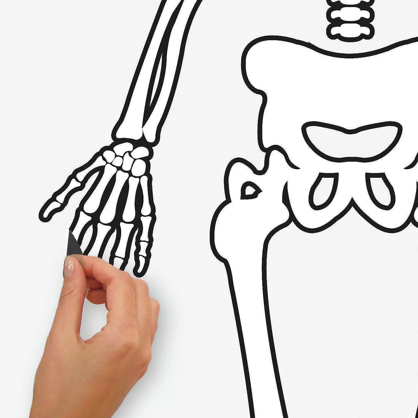 Cheap Roommates Skeleton Glow In The Dark Peel And Stick Giant Wall Decals Skulls & Skeletons