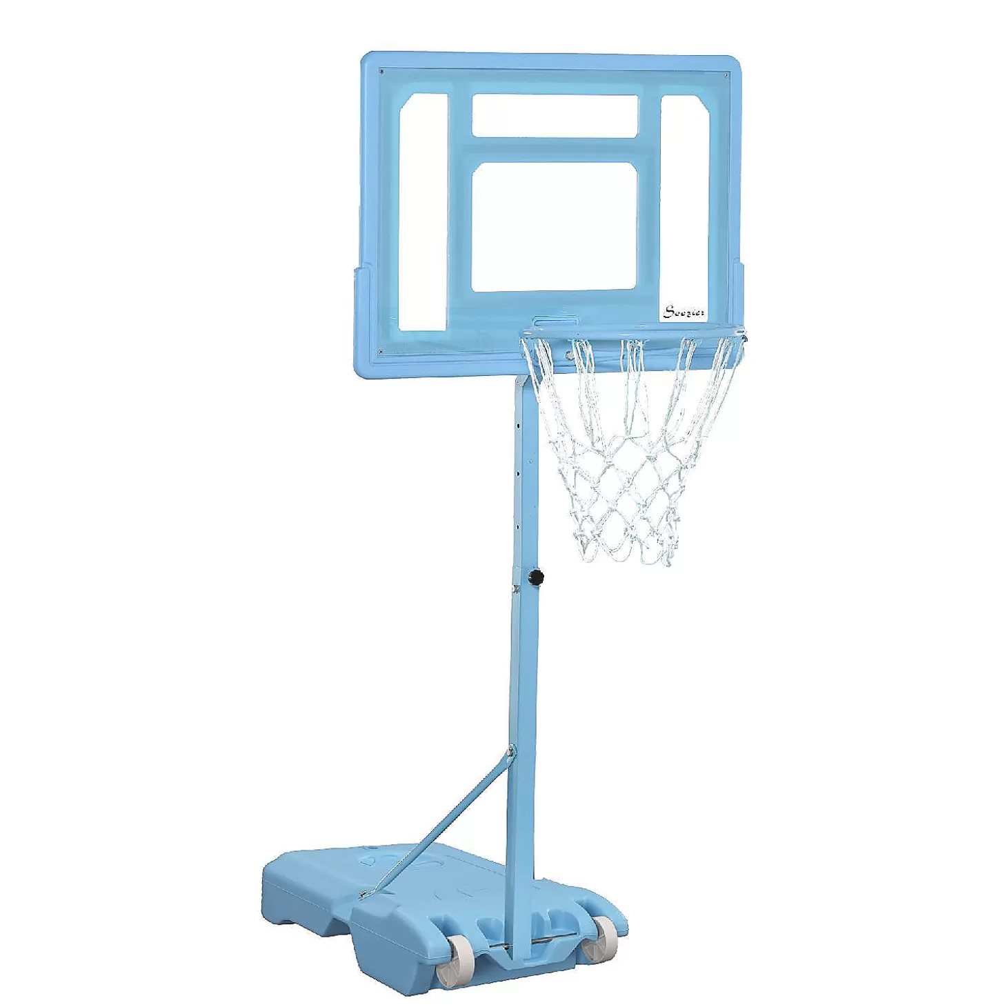 New Soozier Pool Side Portable Basketball Hoop System Stand Goal With Height Adjustable 3Ft 4Ft 32'' Backboard Water Toys