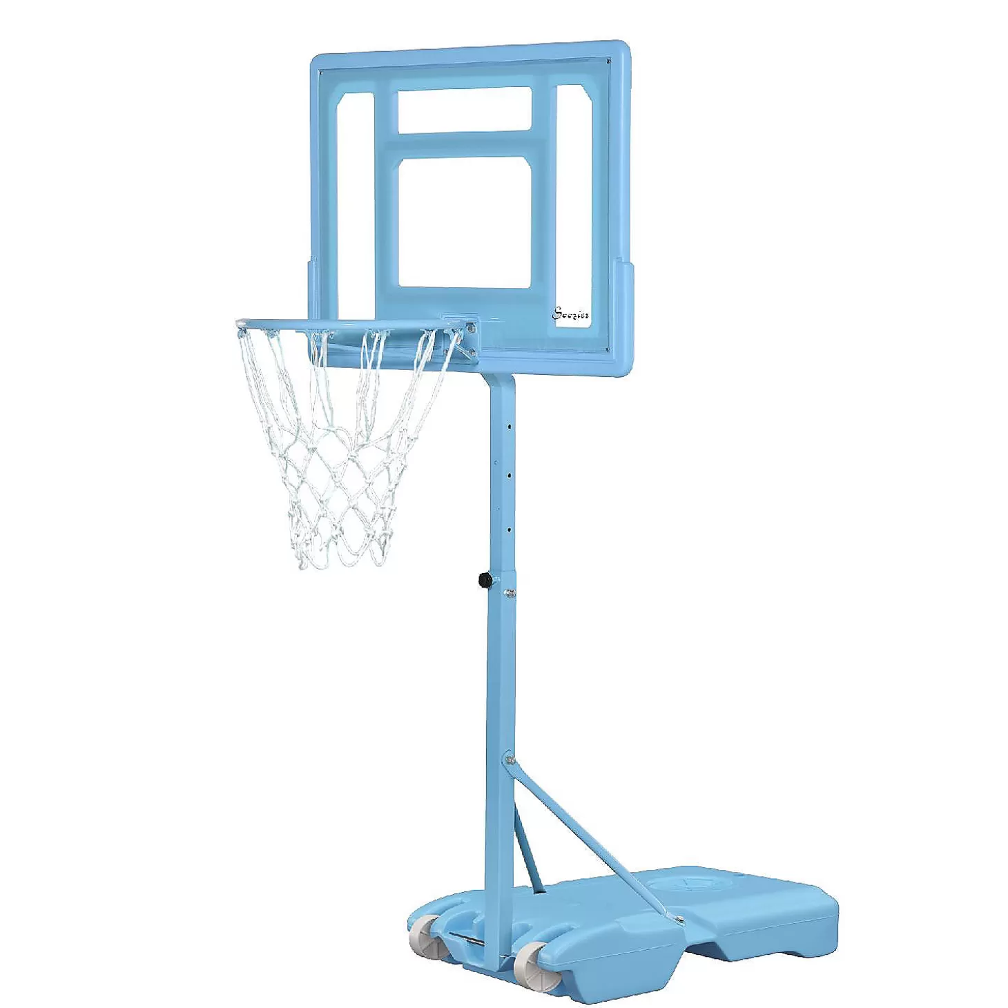 New Soozier Pool Side Portable Basketball Hoop System Stand Goal With Height Adjustable 3Ft 4Ft 32'' Backboard Water Toys