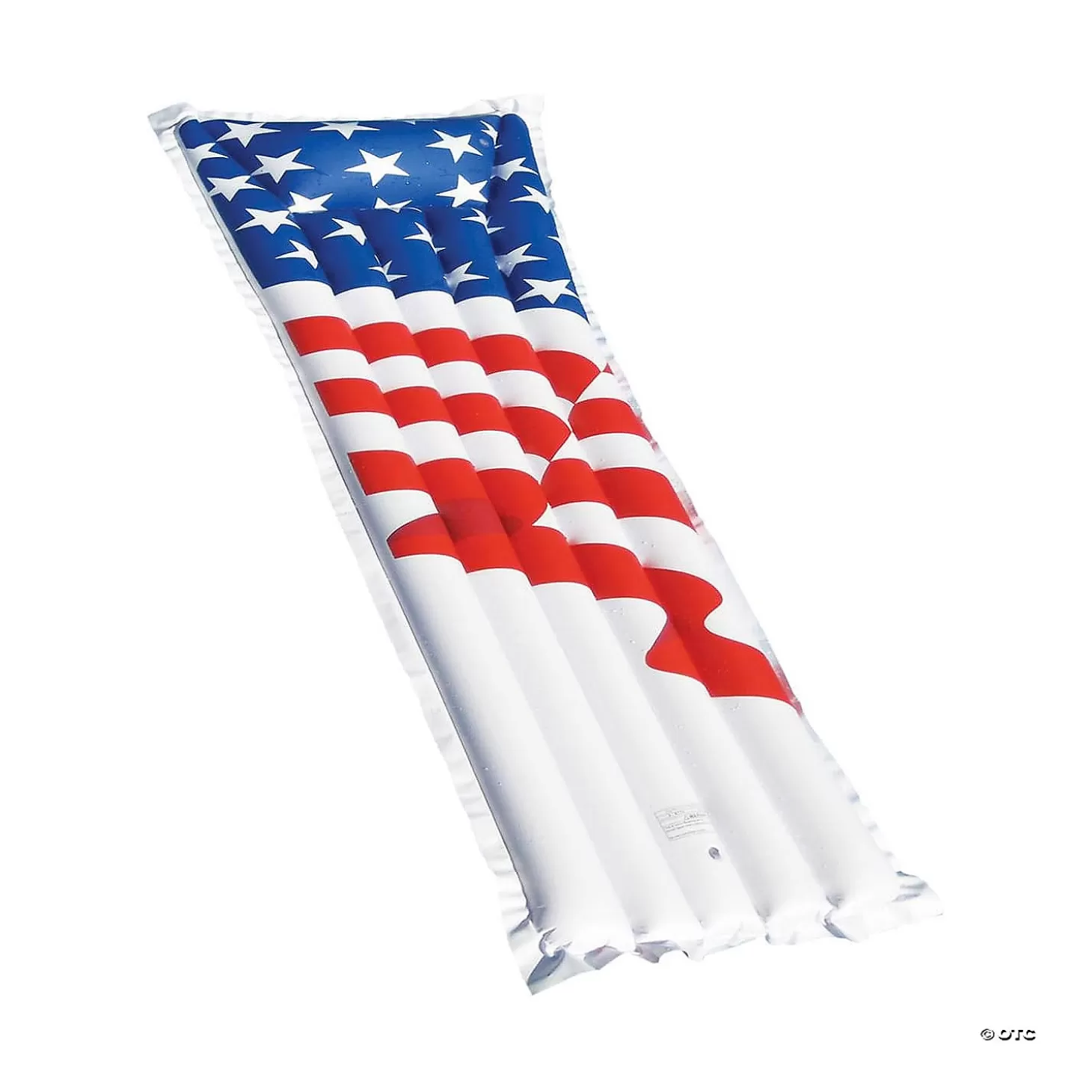Online Swim Central 72-Inch Inflatable White And Red American Flag Swimming Pool Air Mattress Water Toys