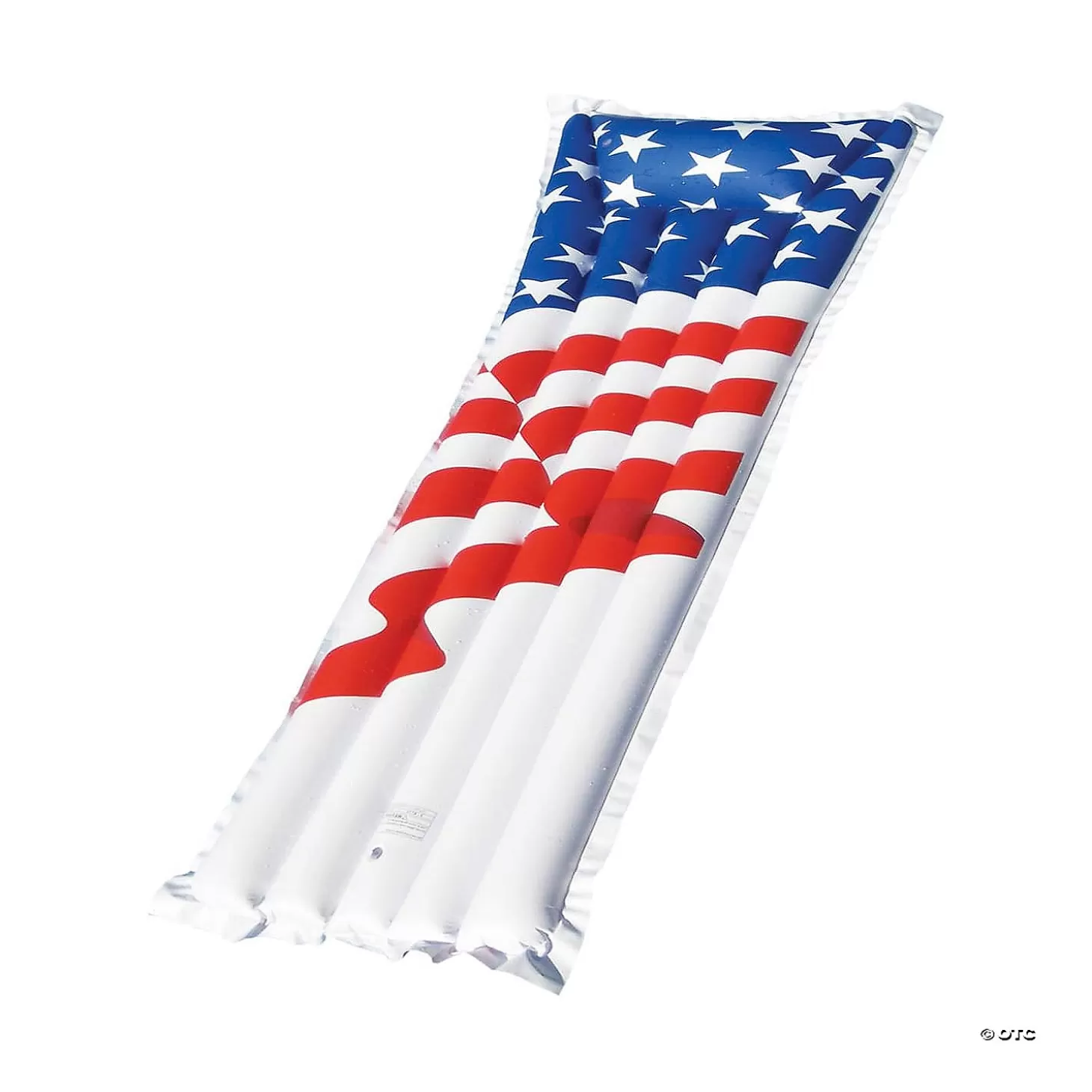 Online Swim Central 72-Inch Inflatable White And Red American Flag Swimming Pool Air Mattress Water Toys