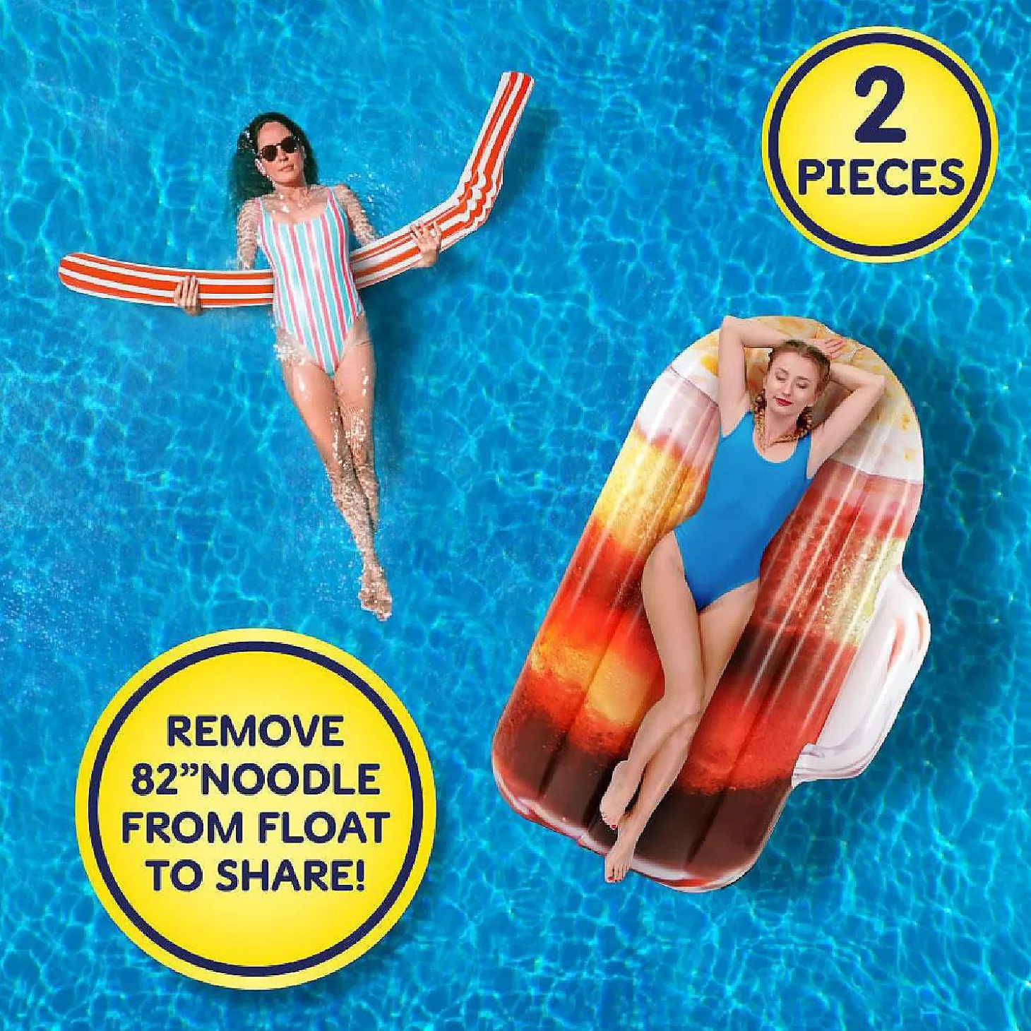 Discount Take 2 Floats Root Beer Water Float & Noodle Pool Blow Up Inflatable Raft Mighty Mojo Water Toys