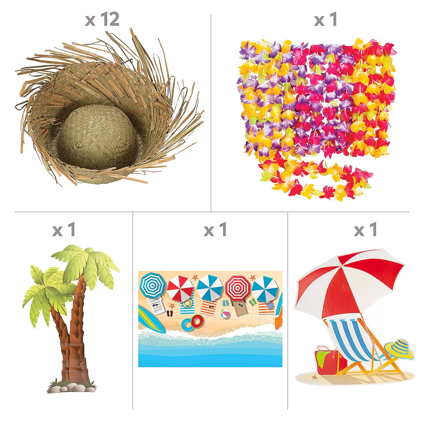 Cheap Tropical Trunk-Or-Treat Decorating Kit - 27 Pc. Halloween Fun Kits