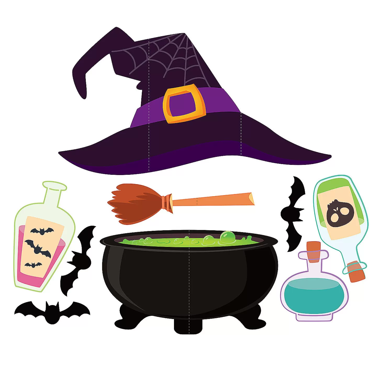 New Value Witch Trunk-Or-Treat Decorating Kit - 9 Pc. Halloween Fun Kits