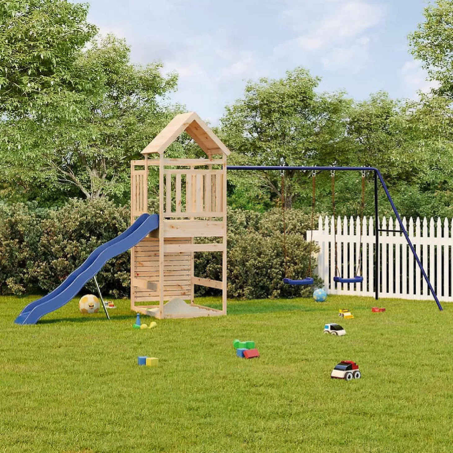 Clearance Vidaxl Outdoor Playset Solid Wood Pine Riding Toys