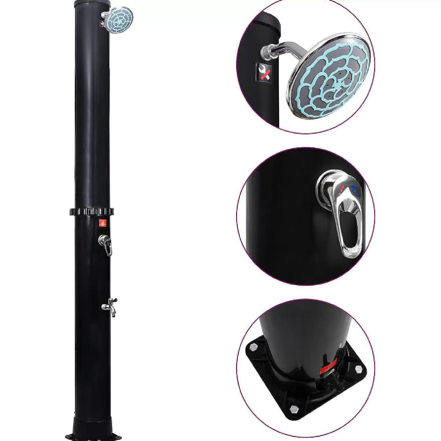 Fashion Vidaxl Outdoor Solar Shower With Shower Head And Faucet 10.6 Gal Water Toys