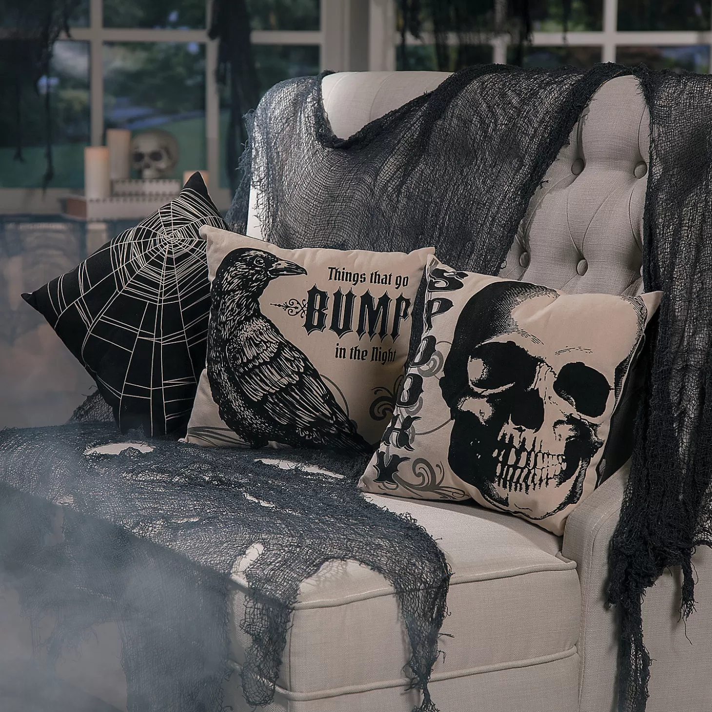 Best Vintage Throw Pillows Halloween Decorations Skulls & Skeletons