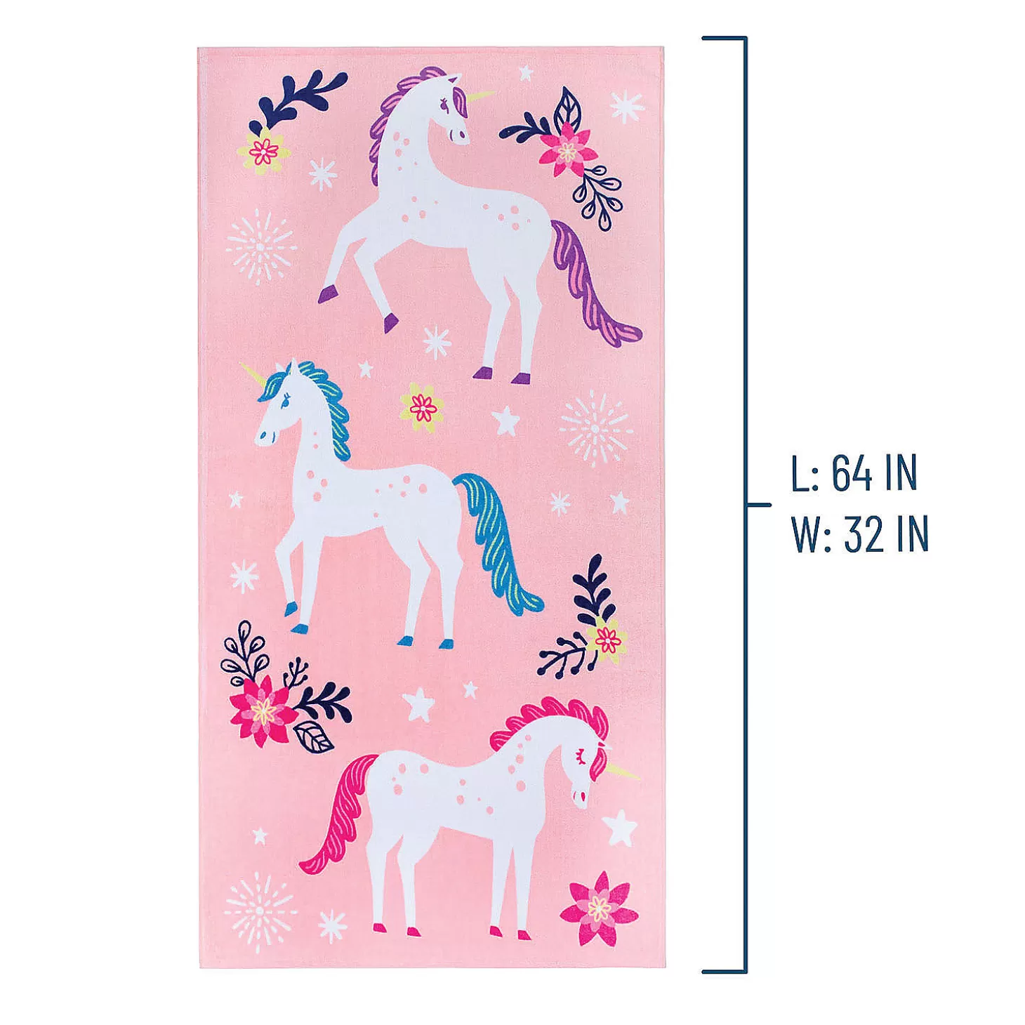 Best Wildkin Magical Unicorns 100% Cotton Beach Towel Water Toys