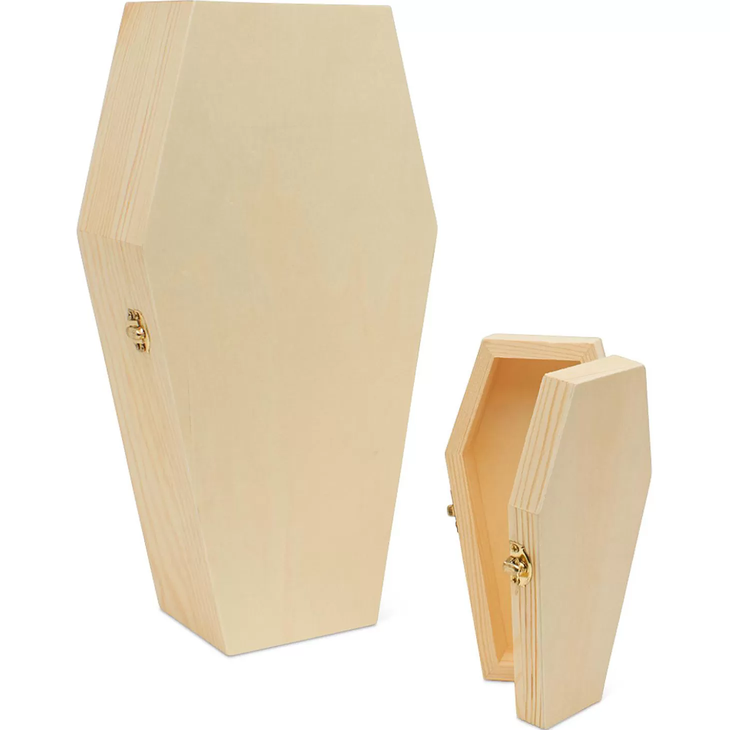 Hot Woodpeckers Crafts, Diy Unfinished Wood 12" Coffin, Pack Of 2 Diy Adult Crafts