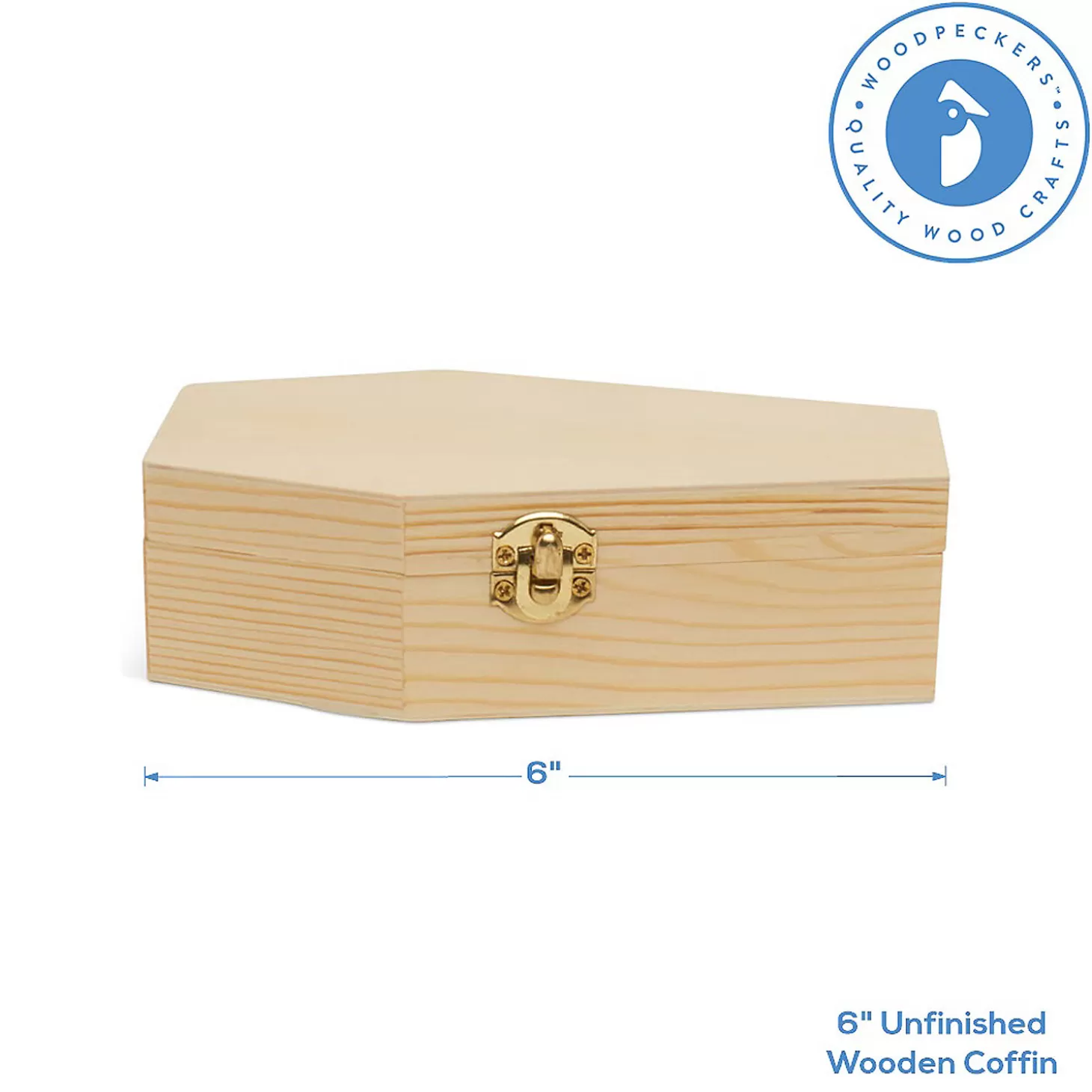 Clearance Woodpeckers Crafts, Diy Unfinished Wood 6" Coffin, Pack Of 12 Diy Adult Crafts